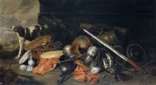 Arms and instruments of war, between 1600 and 1650. Creator: Pieter Boel