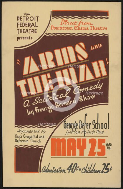 Arms and the Man, Detroit, [193-]. Creator: Unknown.