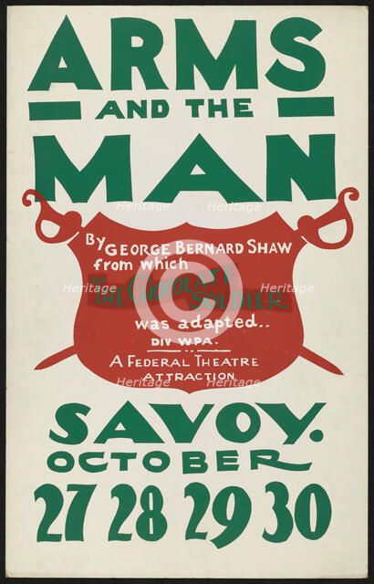 Arms and the Man, Salem, MA, 1937. Creator: Unknown.