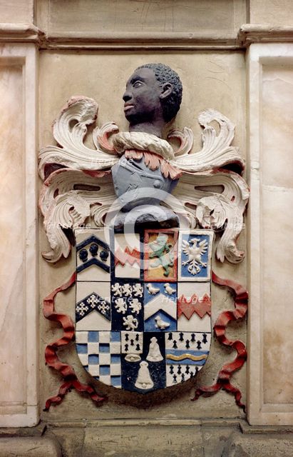 Arms from the Sondes monument, church of St Michael and All Angels, Throwley, Kent, c1965-c1969. Artist: Laurence Goldman