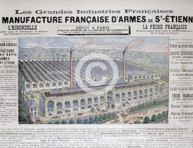 Arms manufacturing industry, St Etienne, 1896. Artist: Unknown