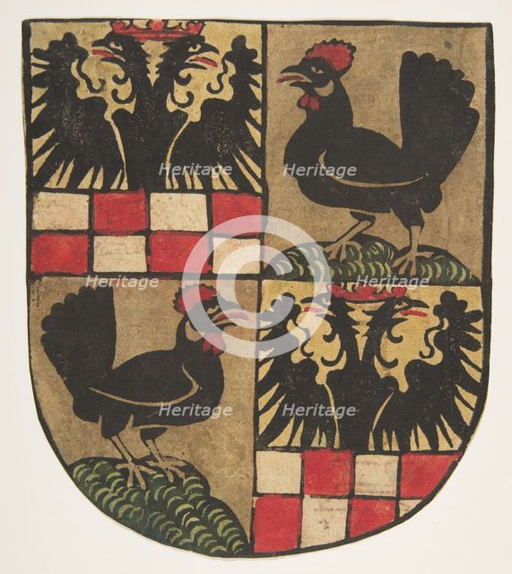 Arms of the Counts of Botenlauben, 1480-1500., 1480-1500. Creator: Anon.