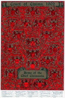 Arms of the chief claimants, 1902