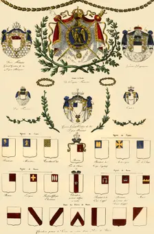 Arms of the French Empire and of the imperial nobility, 1806, (1921). Creator: Unknown