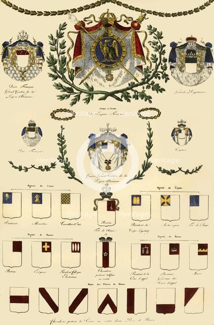 Arms of the French Empire and of the imperial nobility, 1806, (1921). Creator: Unknown.