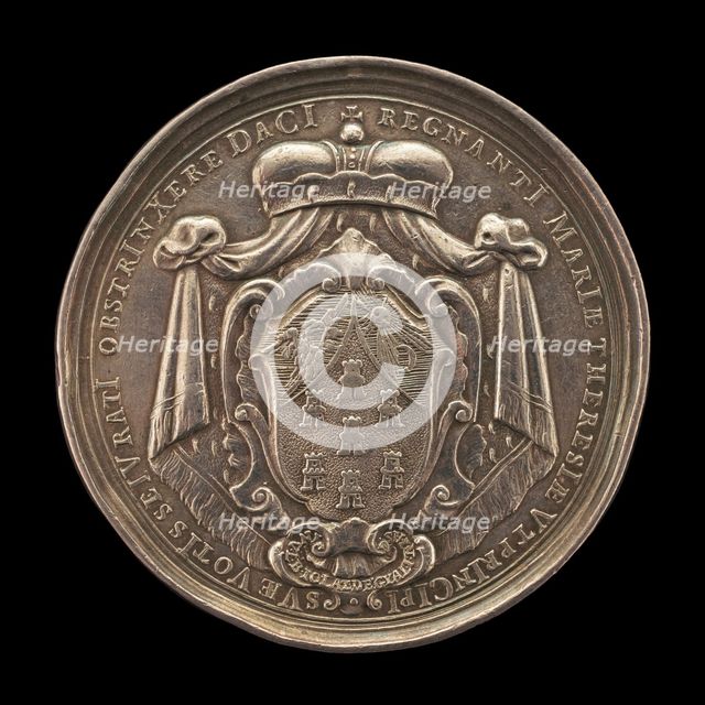 Arms of Transylvania [reverse], 1741. Creator: Joseph Wellisch.