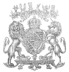 Arms of His Late Royal Highness Prince Albert, 1861. Creator: Unknown