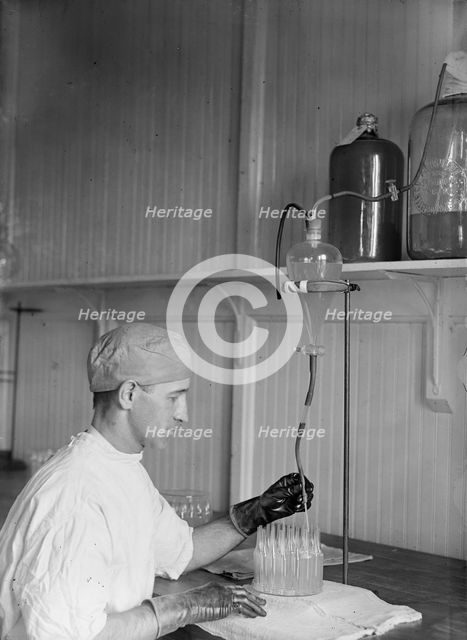 Army, U.S. Army Medical School; Typhoid Vaccine, 1917. Creator: Harris & Ewing.
