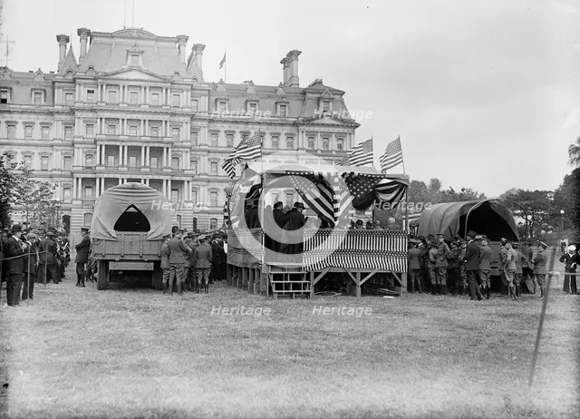 Army, U.S. Motor Truck Inspection, 1917. Creator: Harris & Ewing.