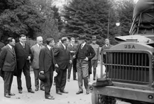 Army, U.S. Motor Truck Inspection, 1917. Creator: Harris & Ewing