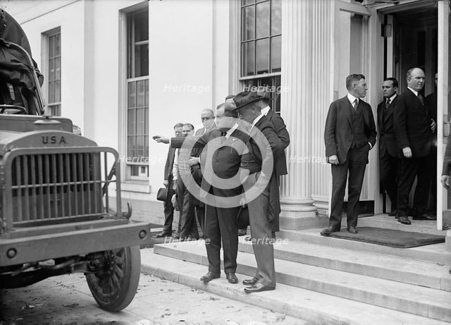Army, U.S. Motor Truck Inspection, 1917. Creator: Harris & Ewing.