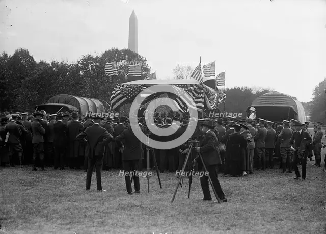 Army, U.S. Motor Truck Inspection, 1917. Creator: Harris & Ewing.