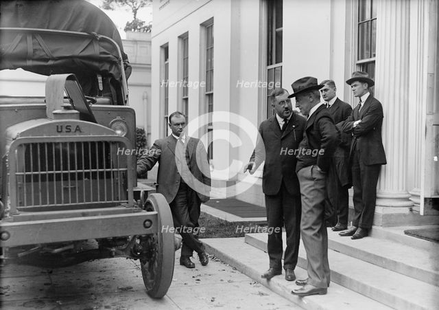 Army, U.S. Motor Truck Inspection, 1917. Creator: Harris & Ewing.