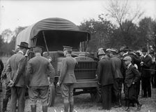 Army, U.S. Motor Truck Inspection, 1917. Creator: Harris & Ewing