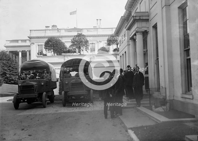 Army, U.S. Motor Truck Inspection, 1917. Creator: Harris & Ewing.