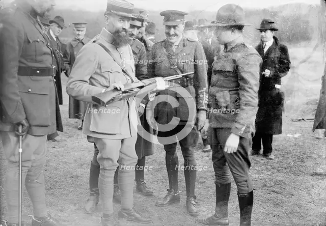 Army, U.S. Machine Gun Tests, 1918.  Creator: Harris & Ewing.