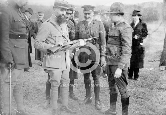 Army, U.S. Machine Gun Tests, 1918.  Creator: Harris & Ewing.