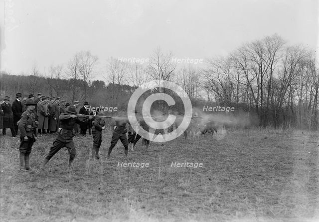 Army, U.S. Machine Gun Tests, 1918. Creator: Harris & Ewing.
