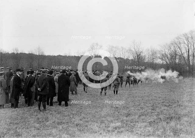 Army, U.S. Machine Gun Tests, 1918. Creator: Harris & Ewing.