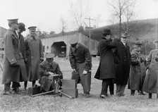 Army, U.S. Machine Gun Tests, 1918. Creator: Harris & Ewing