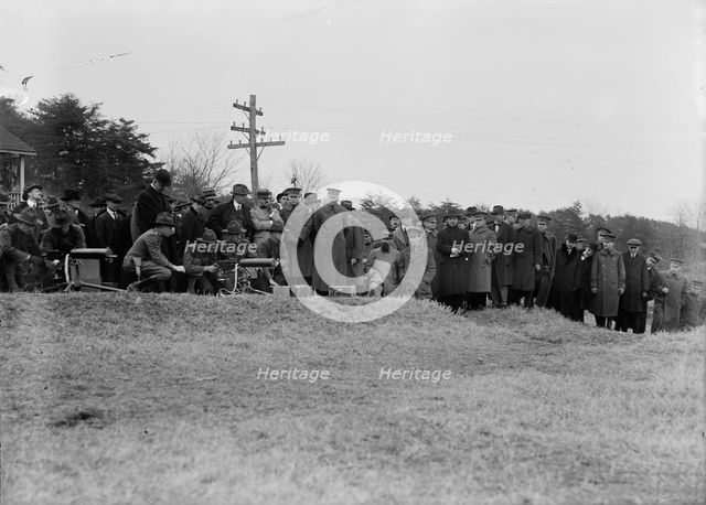 Army, U.S. Machine Gun Tests, 1918. Creator: Harris & Ewing.