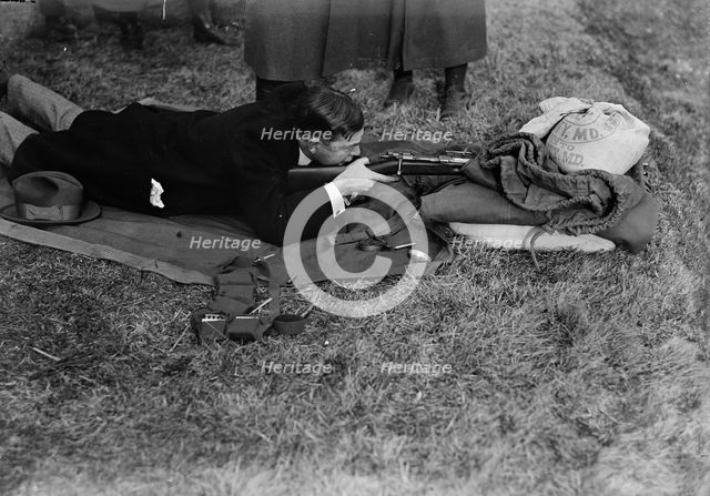 Army, U.S. Rifle Tests, 1918. Creator: Harris & Ewing.