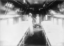 Army, U.S, Hospital Car - Interior, 1917. Creator: Harris & Ewing