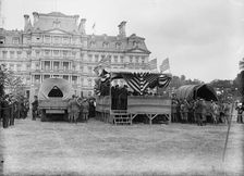 Army, U.S. Motor Truck Inspection, 1917. Creator: Harris & Ewing