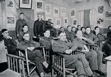 Army Art Group: Adrian Hill, R.B.A., R.O.I., lecturing on The Art and Aims of Picasso 1944