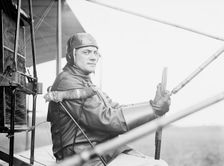 Army Aviation, College Park Aviation Field, 2nd Season - Capt. F.B. Hennessy, Curtiss Plane, 1912. Creator: Harris & Ewing