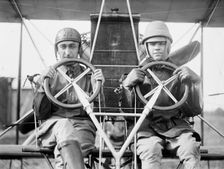 Army Aviation, College Park Aviation Field, 2nd Season - Lt. H. Geiger, Lt. T. Dew. Milling, 1912. Creator: Harris & Ewing
