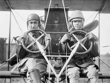 Army Aviation, College Park Aviation Field, 2nd Season - Lt. H. Geiger, Lt. T. Dew. Milling, 1912. Creator: Harris & Ewing