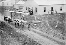 Army Aviation, College Park Aviation Field - Wright Brothers Plane, Wrecked, 1911. Creator: Harris & Ewing