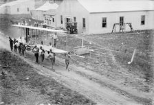Army Aviation, College Park Aviation Field - Wright Brothers Plane, Wrecked, 1911. Creator: Harris & Ewing