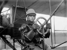 Army Aviation, College Park - Tests of Curtiss Plane For Army - Single Control, 1912. Creator: Harris & Ewing