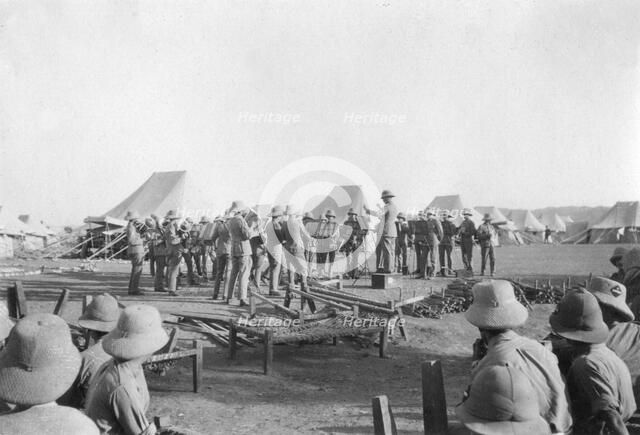 Army band practice, Howshera, 1917. Artist: Unknown