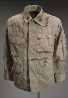 Army jacket worn by Andre M. Jones during the Iraq War, 2003. Creator: Unknown