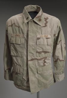 Army jacket worn by Andre M. Jones during the Iraq War, 2003. Creator: Unknown