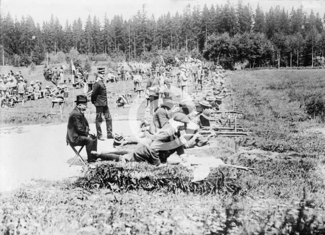 Army rifle shooting, Olympic games, 1912. Creator: Bain News Service.