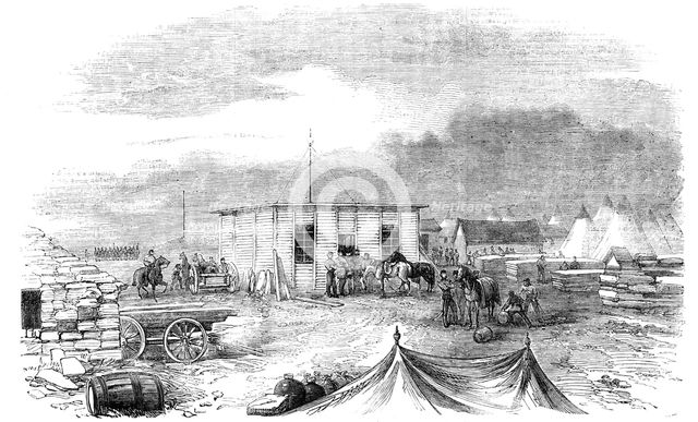 Army Stores (Mr. B. D. Stuart's), Fourth Division, Cathcart's Hill, before Sebastopol, 1856.  Creator: Unknown.