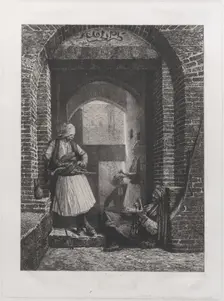 Arnaut Guardhouse in Cairo, 1868., 1868. Creator: Paul Adolphe Rajon