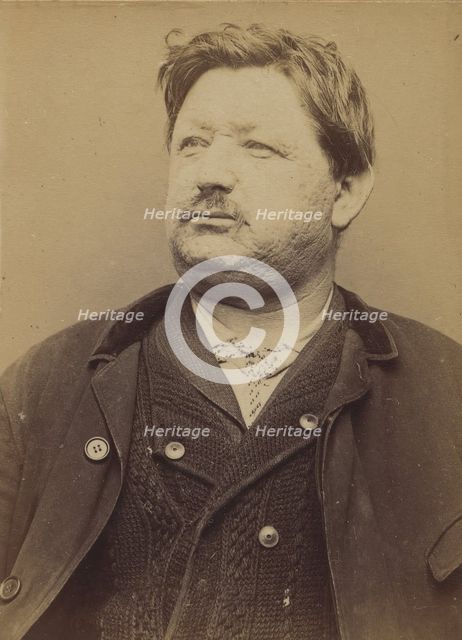 Arnaud. Eugène. 47 ans, né à Villeveyrac (Hérault). Ferblantier. Anarchiste. 20/3/94., 1894. Creator: Alphonse Bertillon.