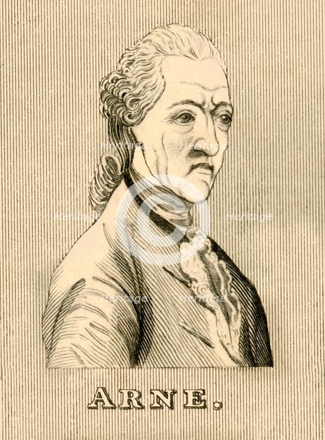 'Arne', (1710-1778), 1830. Creator: Unknown.