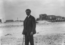 Arnold Genthe in Long Beach, New York, between 1911 and 1942. Creator: Arnold Genthe