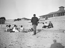 Arnold Genthe photographing George Sterling, Mary Austin, Jack London and Jimmie..., c1896-c1942. Creator: Arnold Genthe
