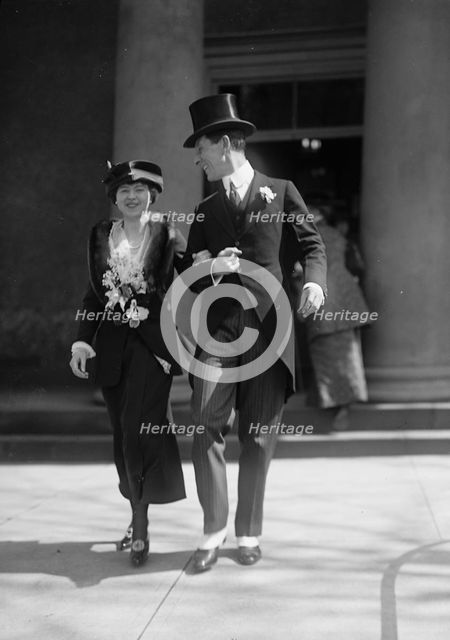 Arnold Robertson, British Diplomat, with Wife, 1917. Creator: Harris & Ewing.