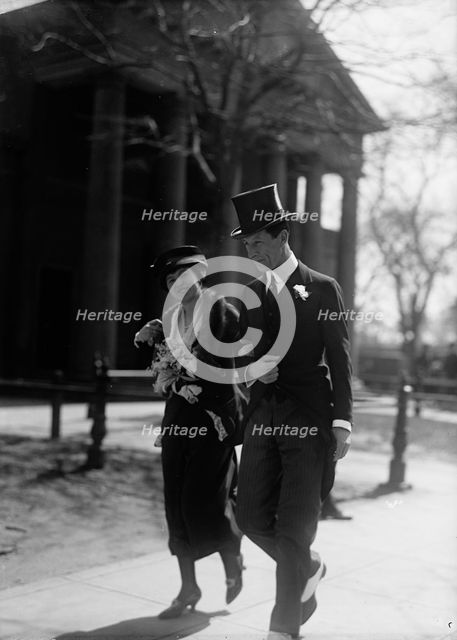 Arnold Robertson, British Diplomat, with Wife, 1917. Creator: Harris & Ewing.