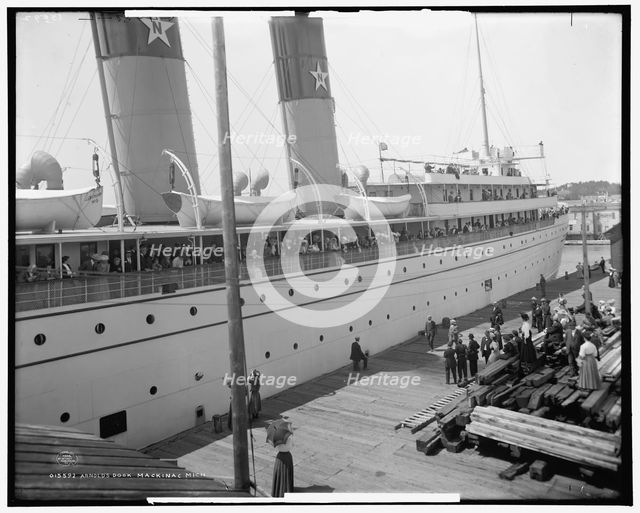 Arnold's Dock, Mackinac, Mich., c1908. Creator: Unknown.