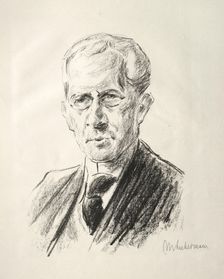 Arno Holz Mappe: Portrait Arno Holz, 1923. Creator: Max Liebermann (German, 1847-1935)