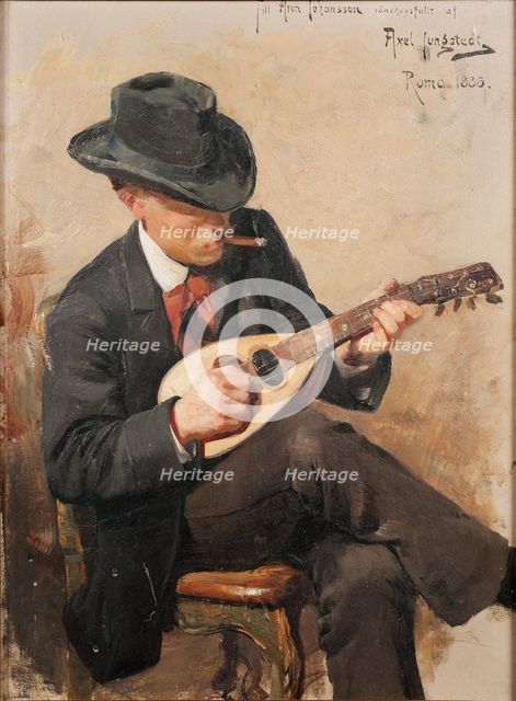 Aron Johansson (1860-1936), architect, watercolourist, member of the Academy of Fine Arts..., 1886. Creator: Axel Jungstedt.